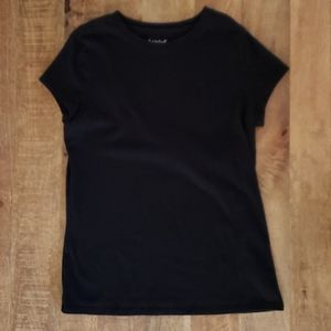 Girls size L 10/12 black t-shirt